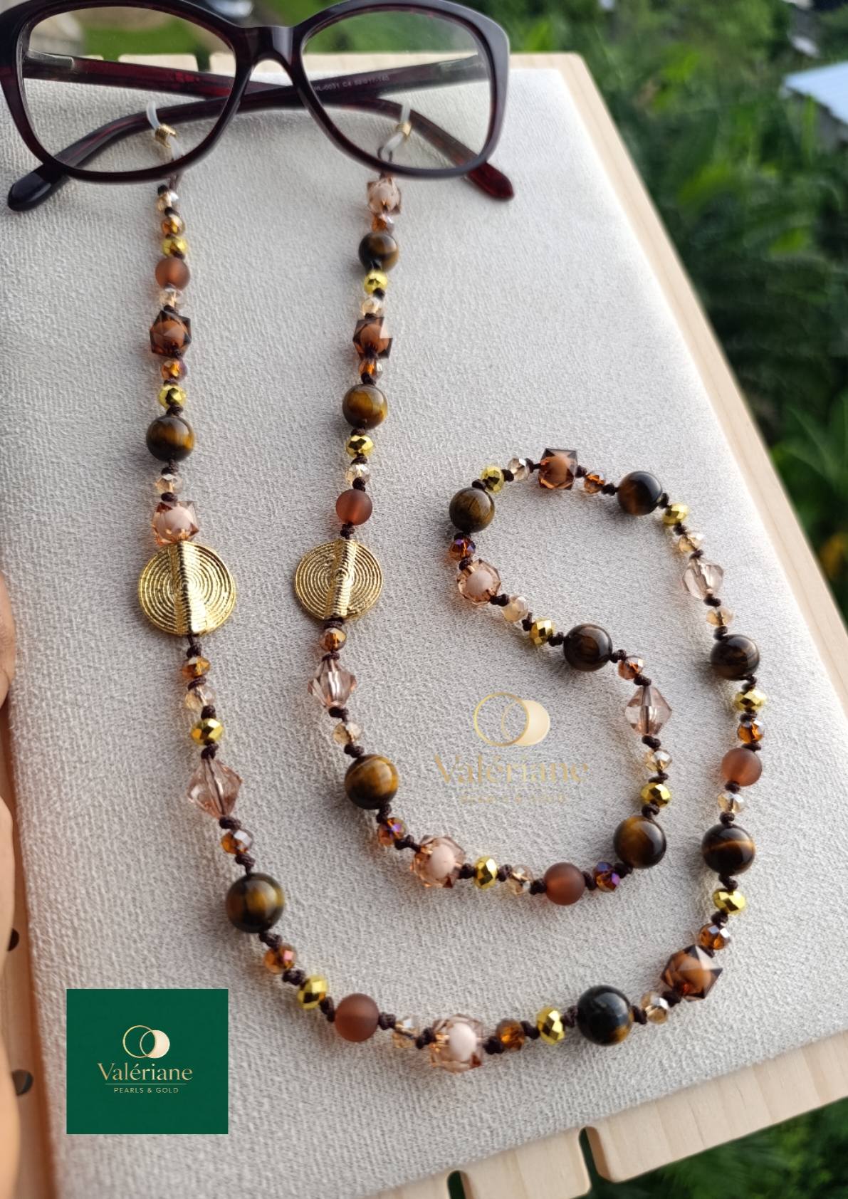 Chaîne de Lunettes Œil de Tigre