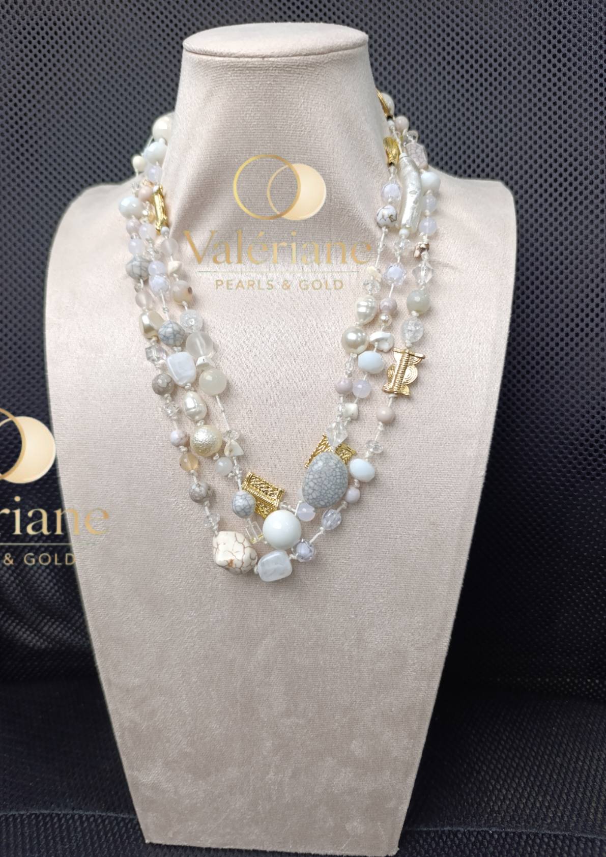 Collier Ivoire Trois Rangs